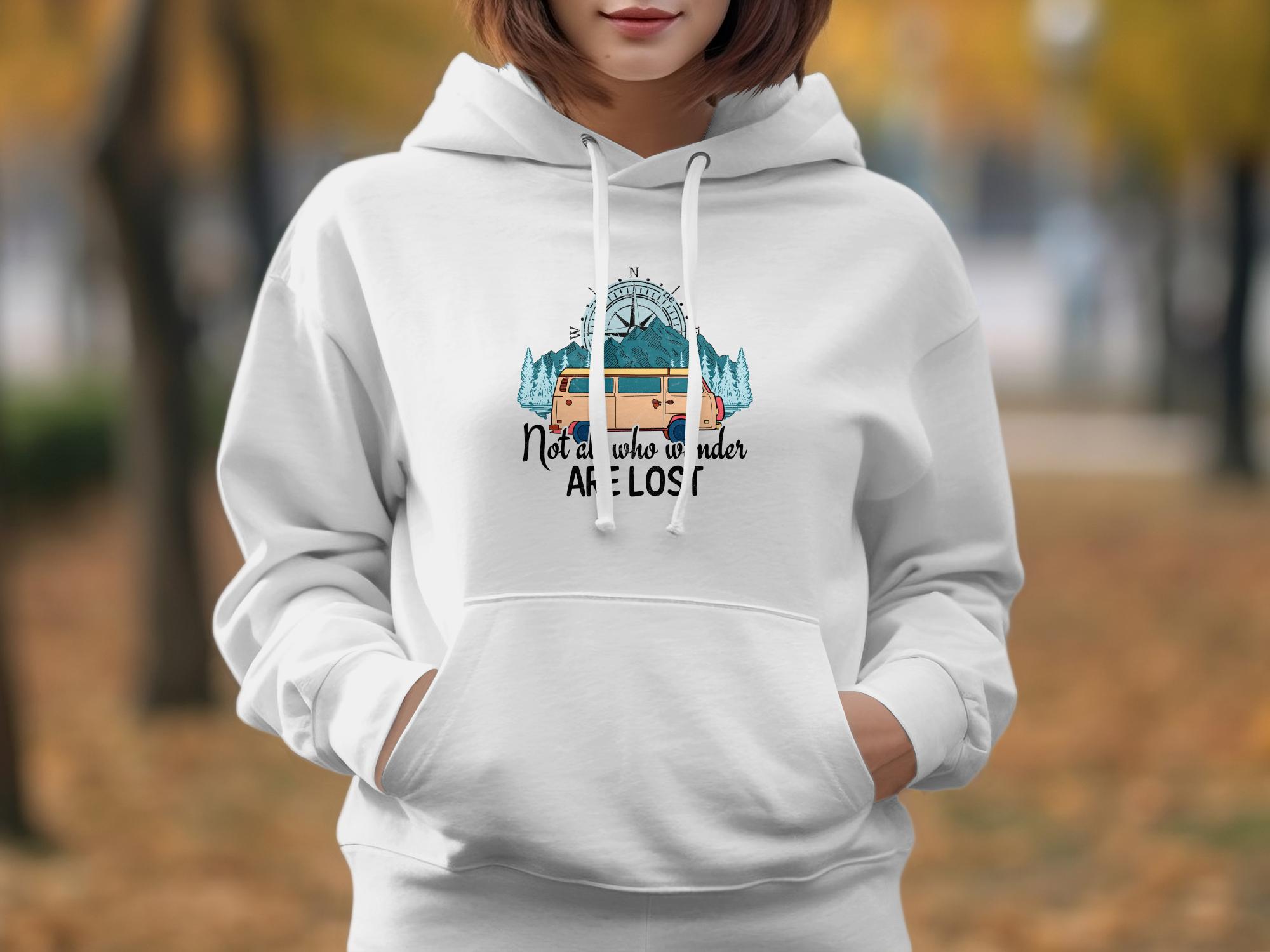 Not All Who Wander are Lost Graphic-Unisex Camping Pullover